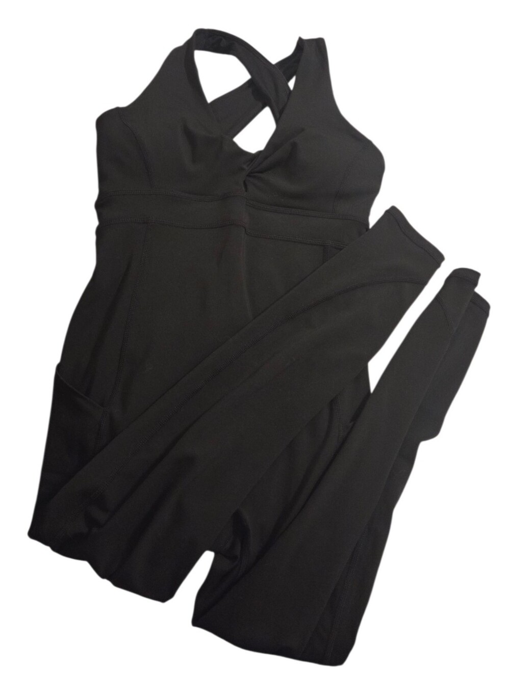 Fabletics Oasis Twist Front Pocket 7/8 Jumpsuit